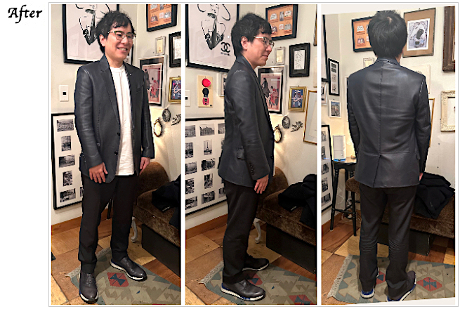 メンズお直し,レザーお直し,Berlutiベルルッティ　レザージャケットお直し　O様